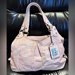 Coach Pink Y2K Croc Embossed Madison Hobo Bag